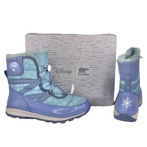 🆕 Sorel X Disney Frozen Elsa Whitney Short Lace Winter Boots